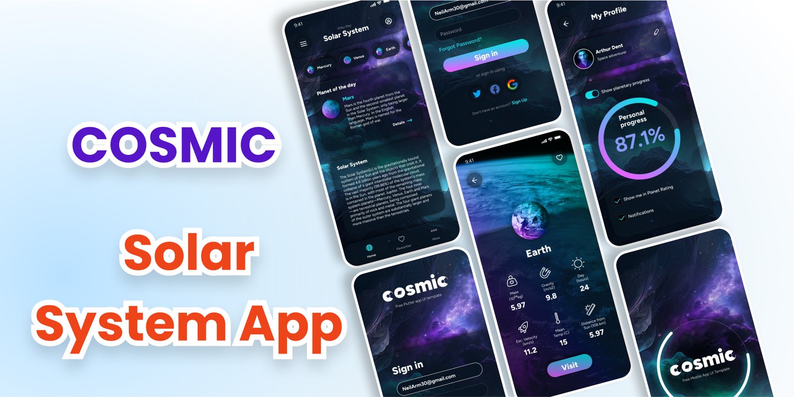 Cosmic  Solar System App